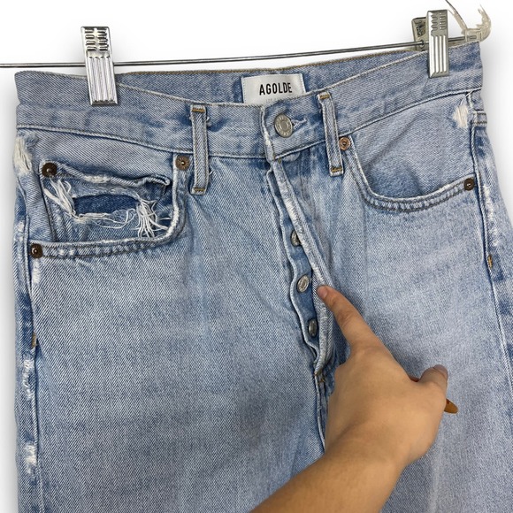 Agolde 90's Mid Rise Straight in Snapshot Size 24 - Picture 5 of 11